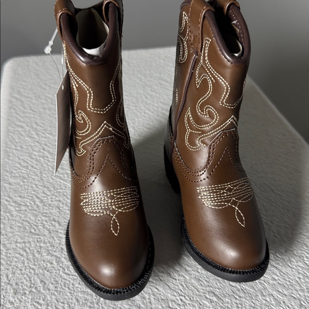 Kids Brown Western Boots - Picture 6 of 7